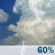 Sunday: Showers and thunderstorms likely before 2pm, then a chance of showers and thunderstorms. Mostly cloudy, with a high near 79. Chance of precipitation is 60%. Sunday: Showers And Thunderstorms Likely